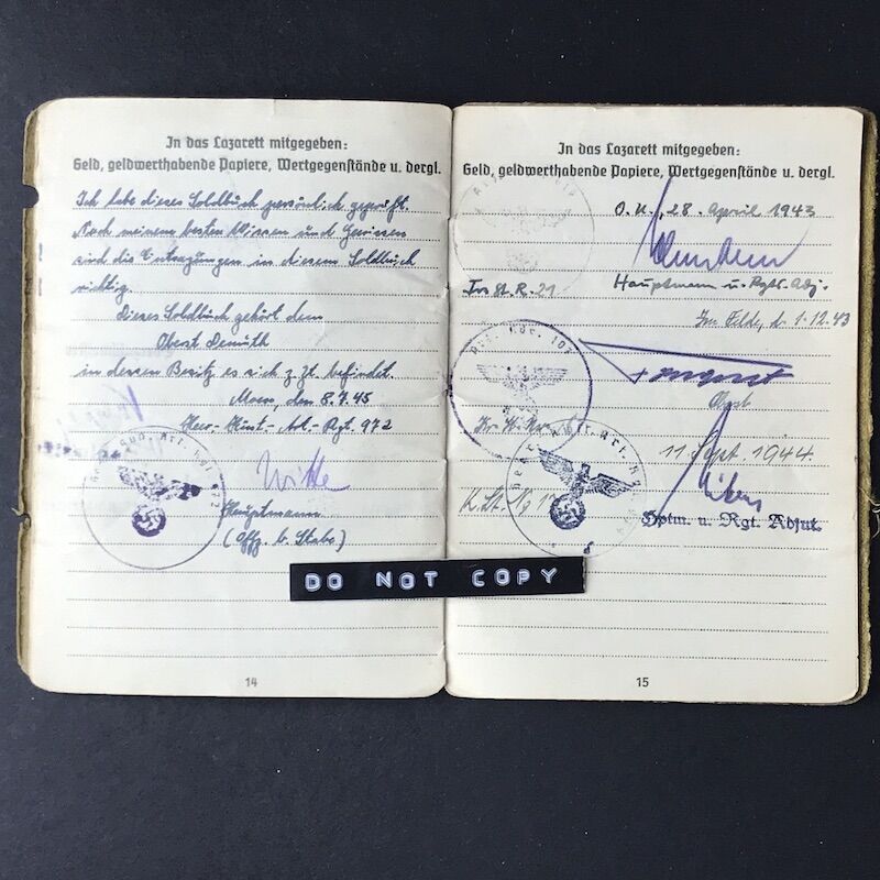 Soldbuch - Oberst Paul Demuth - Regimental Commander - EK1 - Order of the Romanian Star (Only 300!) - Russia & Norway (HOLD) - Image 11