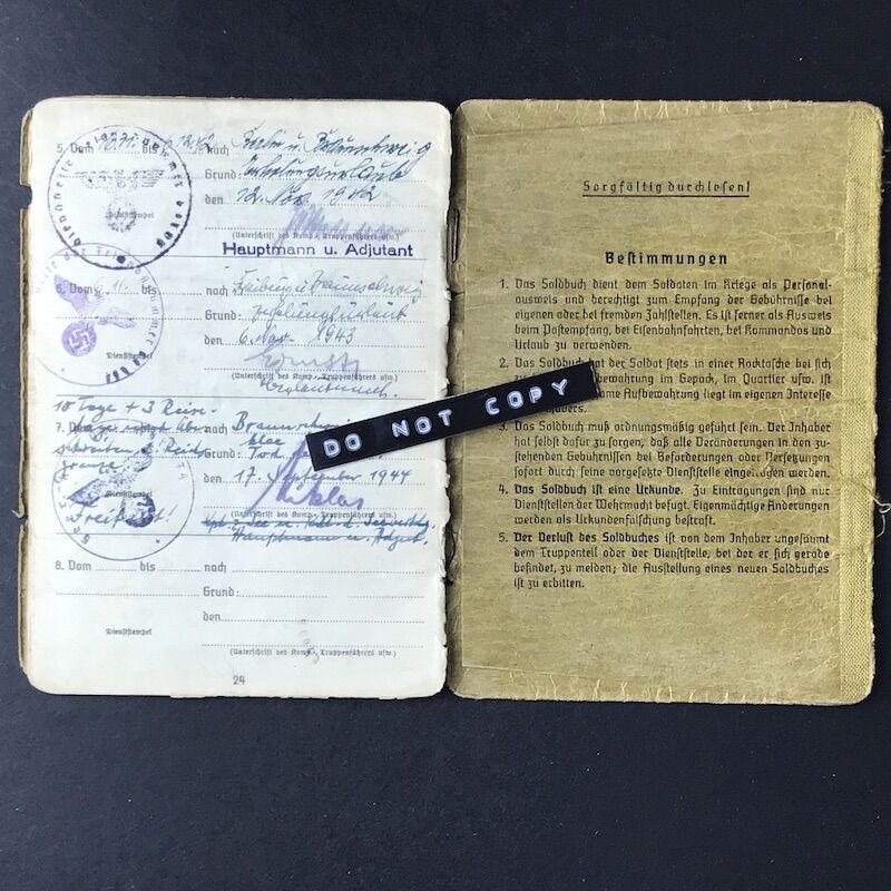 Soldbuch - Oberst Paul Demuth - Regimental Commander - EK1 - Order of the Romanian Star (Only 300!) - Russia & Norway (HOLD) - Image 16