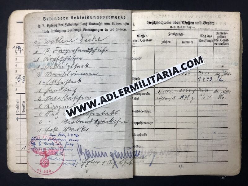 Soldbuch - Oberwaffenmeister Endres - Escaped Stalingrad - Pz.A.A.24 (24PD) - KVK1 - Von Edelsheim Signature! (Sold) - Image 11