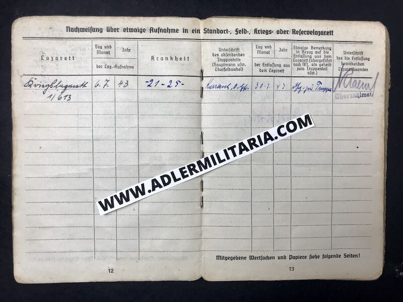 Soldbuch - Oberwaffenmeister Endres - Escaped Stalingrad - Pz.A.A.24 (24PD) - KVK1 - Von Edelsheim Signature! (Sold) - Image 14
