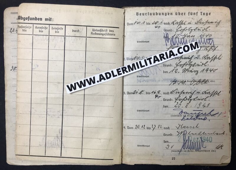Soldbuch - Oberwaffenmeister Endres - Escaped Stalingrad - Pz.A.A.24 (24PD) - KVK1 - Von Edelsheim Signature! (Sold) - Image 20