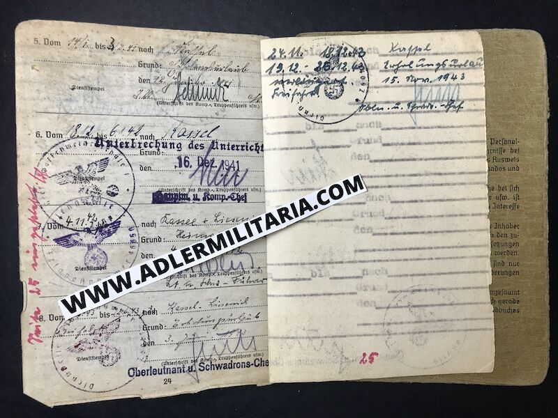 Soldbuch - Oberwaffenmeister Endres - Escaped Stalingrad - Pz.A.A.24 (24PD) - KVK1 - Von Edelsheim Signature! (Sold) - Image 21