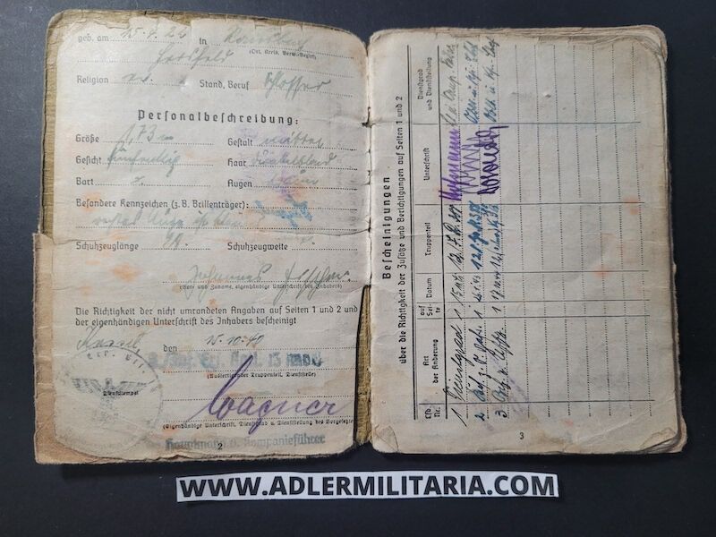 Heer Soldbuch - Uffz Fischer - Grenadier Regiment 388 (6.Geb Div) - Finland / Lappland / Norway - Lappland Schild - EK2 - ISA (Sold) - Image 3