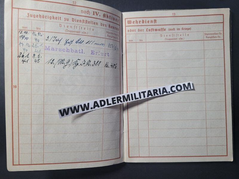 Heer Soldbuch - Uffz Fischer - Grenadier Regiment 388 (6.Geb Div) - Finland / Lappland / Norway - Lappland Schild - EK2 - ISA (Sold) - Image 20