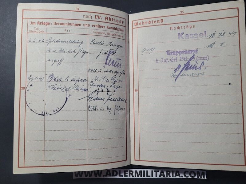 Heer Soldbuch - Uffz Fischer - Grenadier Regiment 388 (6.Geb Div) - Finland / Lappland / Norway - Lappland Schild - EK2 - ISA (Sold) - Image 24