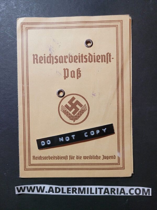 Reichsarbeitsdienstpass - Krjstians - Berliner - RAD 4/270 - Westwall Bunker / Luftschutz (sold) - Image 2