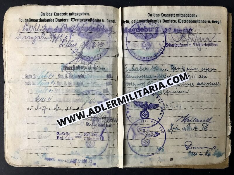 Heer Soldbuch - Uffz Burger - Grenadier Regiment 728 (728 VGD) Normandy 1944 - MP40 (Sold) - Image 14