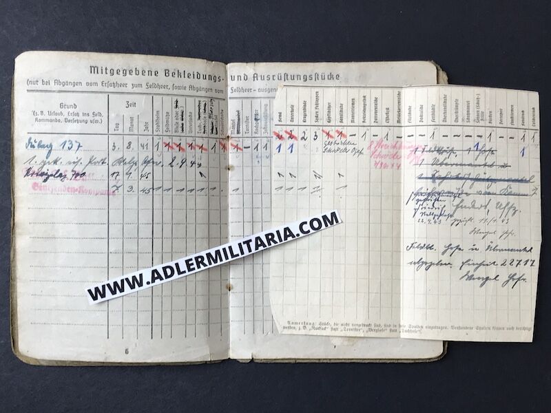 Heer Soldbuch Oberwachtmeister Salge - Turkestan Legion (Extremely Rare!) - Ostvölker Medal - Partisans Italy 1944! - Image 6