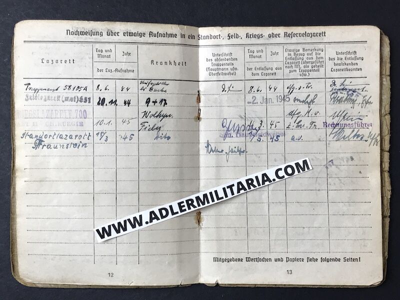 Heer Soldbuch Oberwachtmeister Salge - Turkestan Legion (Extremely Rare!) - Ostvölker Medal - Partisans Italy 1944! - Image 8