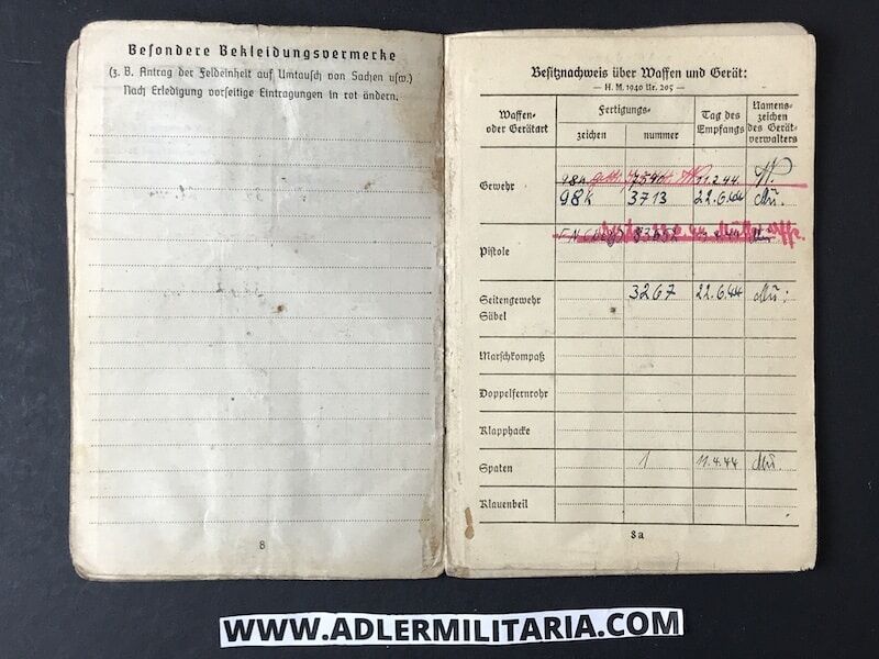Heer Soldbuch - Grenadier Dörrich - Grenadier Regiment 958 (363 Inf Div) St Lo - KIA Normandy (Sold) - Image 7