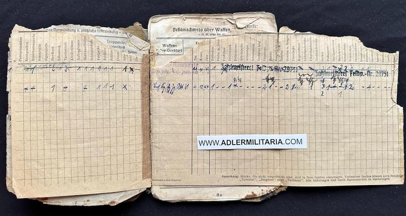 Wehrmacht Soldbuch - Feldwebel Prechtl - Panzerjäger Abt 61 - 11.Panzer Division - Lorraine France 1944 & Remagen 1945 - Image 5