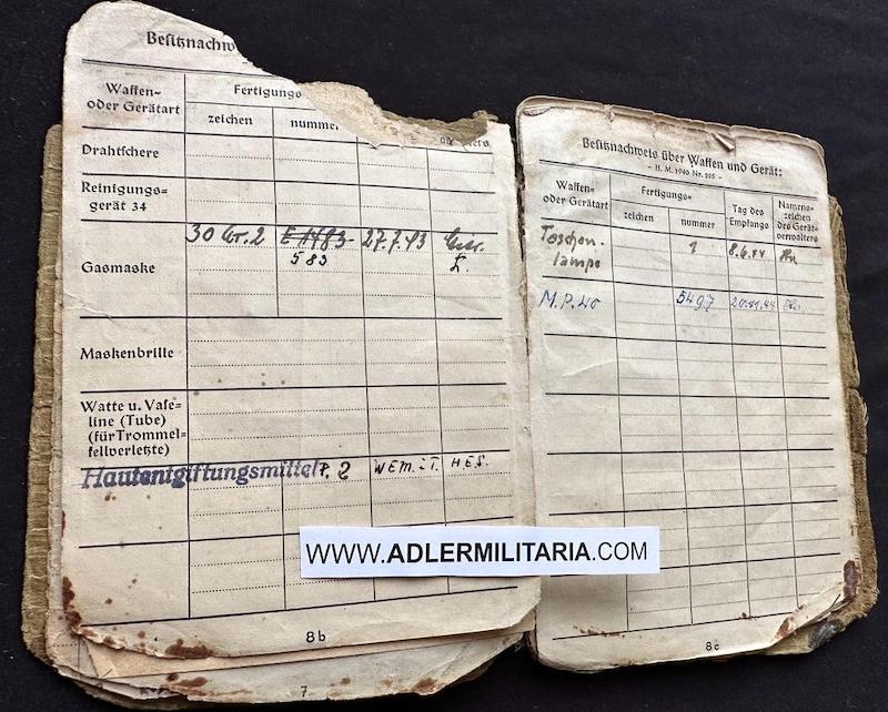 Wehrmacht Soldbuch - Feldwebel Prechtl - Panzerjäger Abt 61 - 11.Panzer Division - Lorraine France 1944 & Remagen 1945 - Image 7