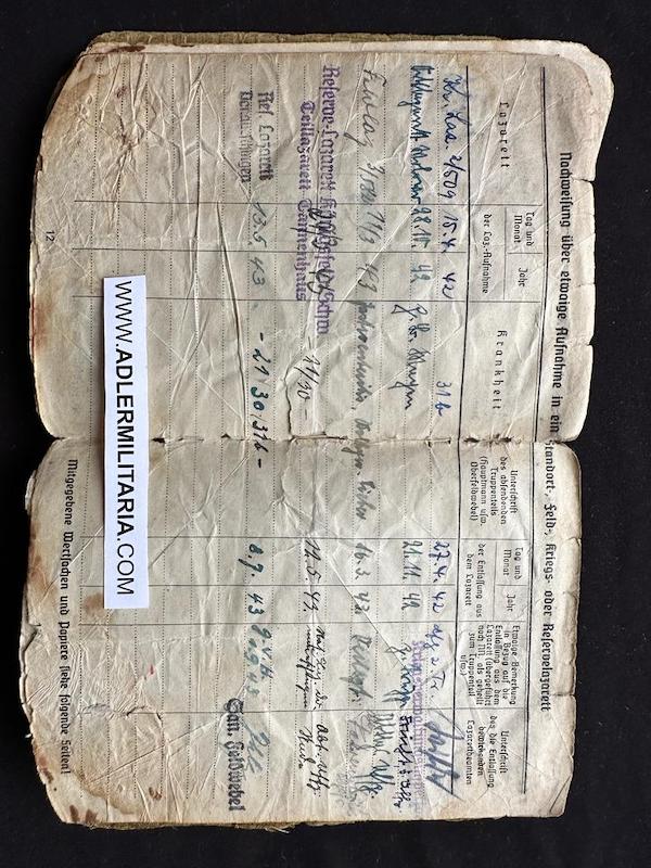 Wehrmacht Soldbuch - Feldwebel Prechtl - Panzerjäger Abt 61 - 11.Panzer Division - Lorraine France 1944 & Remagen 1945 - Image 9