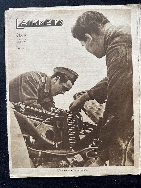 WWII Latvian / German Propaganda Newspaper - Laikmets - Latvian Waffen SS Legion - Amazing Original Collection x 30 - Image 3