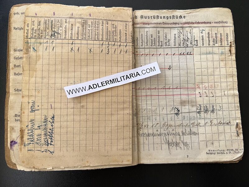 Wehrmacht Soldbuch - Stabgefreiter Johann Kriebs - Infanterie Regiment 125 (704 Inf Div) - KRETA - Roman Catholic Insert RARE - Image 8