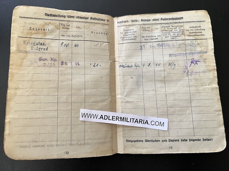 Wehrmacht Soldbuch - Stabgefreiter Johann Kriebs - Infanterie Regiment 125 (704 Inf Div) - KRETA - Roman Catholic Insert RARE - Image 12