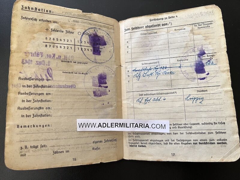 Wehrmacht Soldbuch - Stabgefreiter Johann Kriebs - Infanterie Regiment 125 (704 Inf Div) - KRETA - Roman Catholic Insert RARE - Image 14
