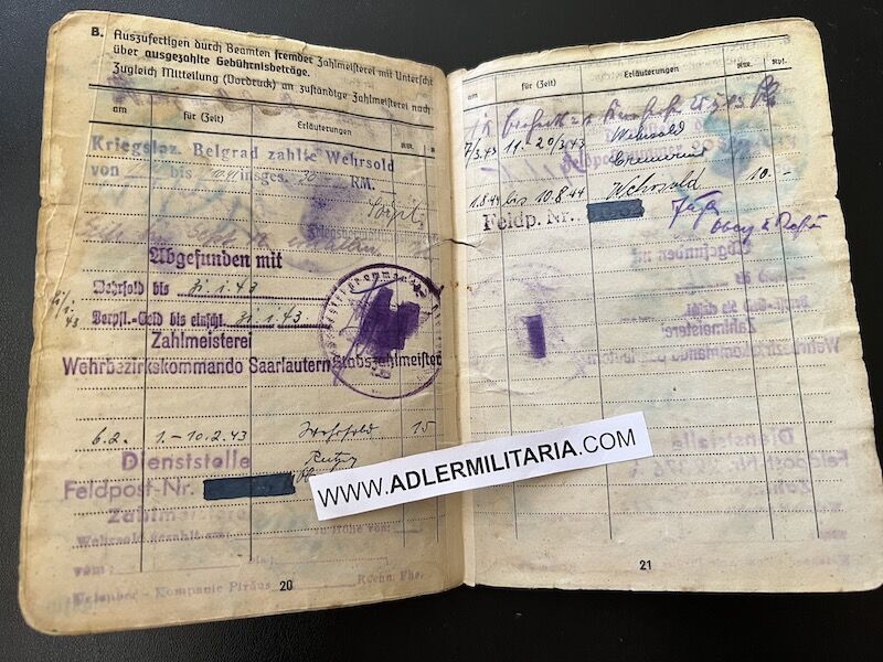 Wehrmacht Soldbuch - Stabgefreiter Johann Kriebs - Infanterie Regiment 125 (704 Inf Div) - KRETA - Roman Catholic Insert RARE - Image 16