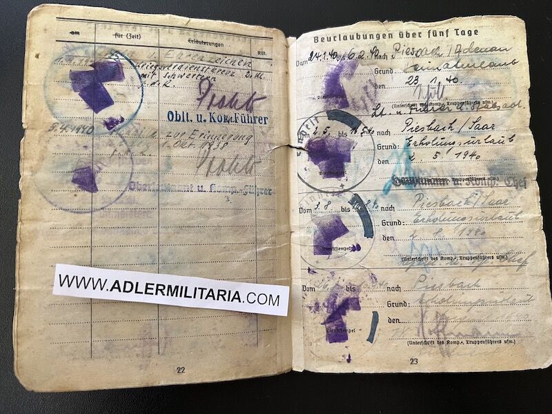 Wehrmacht Soldbuch - Stabgefreiter Johann Kriebs - Infanterie Regiment 125 (704 Inf Div) - KRETA - Roman Catholic Insert RARE - Image 17