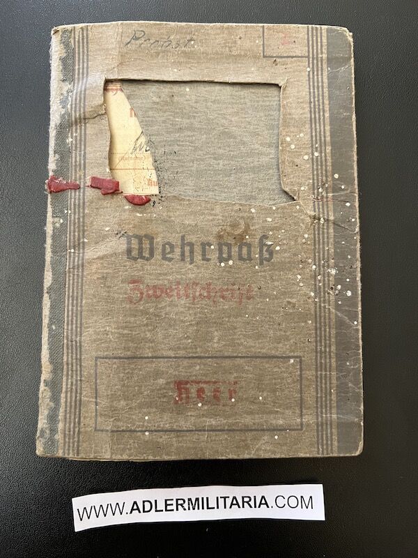 Heer Wehrpass - Feldwebel Wenzel Probst - Streifendienst - Kettenhund - Feldgendarmerie - Large Battle Calendar (Sold) - Image 2