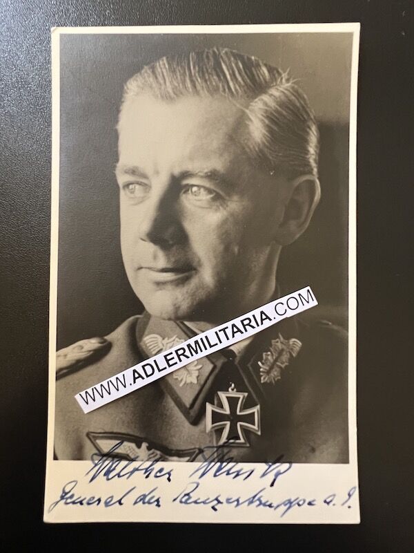 Post War Signed Knighscross Holder - General der Panzertruppe Walther Wenck - Berlin 1945 (Sold)