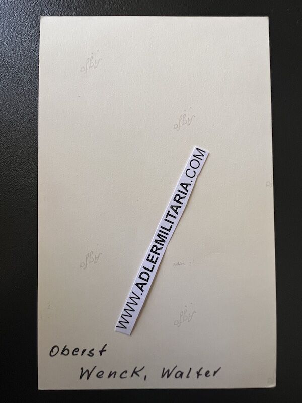 Post War Signed Knighscross Holder - General der Panzertruppe Walther Wenck - Berlin 1945 (Sold) - Image 3