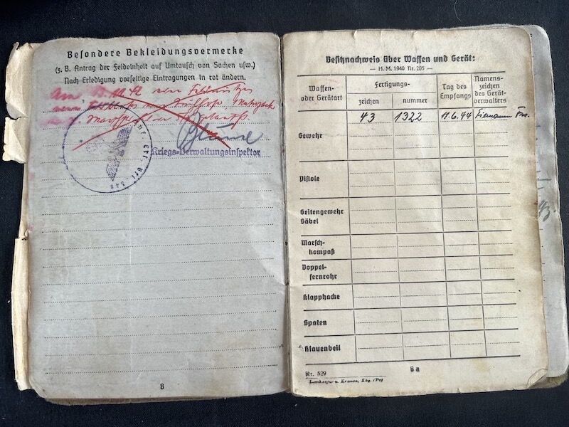 Wehrmacht Soldbuch and Photoalbum - NCO Kurt Schulz - Grenadier Regiment 505 (291 Inf Div) - G43 Rifle - Iron Cross (5 Awards) - Frontline Photos - Rare - Image 11