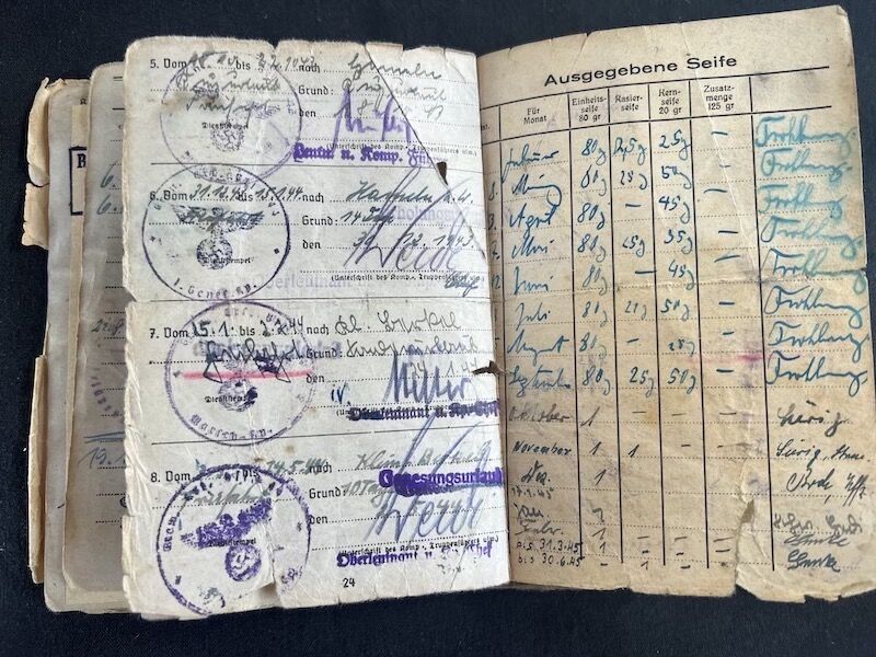 Wehrmacht Soldbuch and Photoalbum - NCO Kurt Schulz - Grenadier Regiment 505 (291 Inf Div) - G43 Rifle - Iron Cross (5 Awards) - Frontline Photos - Rare - Image 22