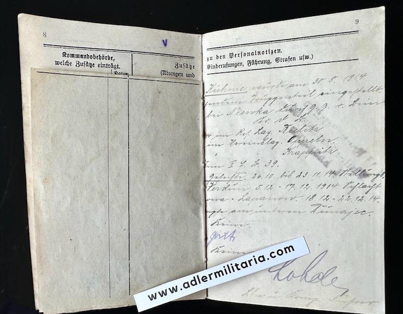 WW1 German Miliärpass - Gefreiter Wilhelm Kühne - Infanterie-Regiment Prinz Friedrich der Niederlande (2. Westfälisches) Nr. 15 - Iron Cross - Wounds Badge - Verdun - Image 7