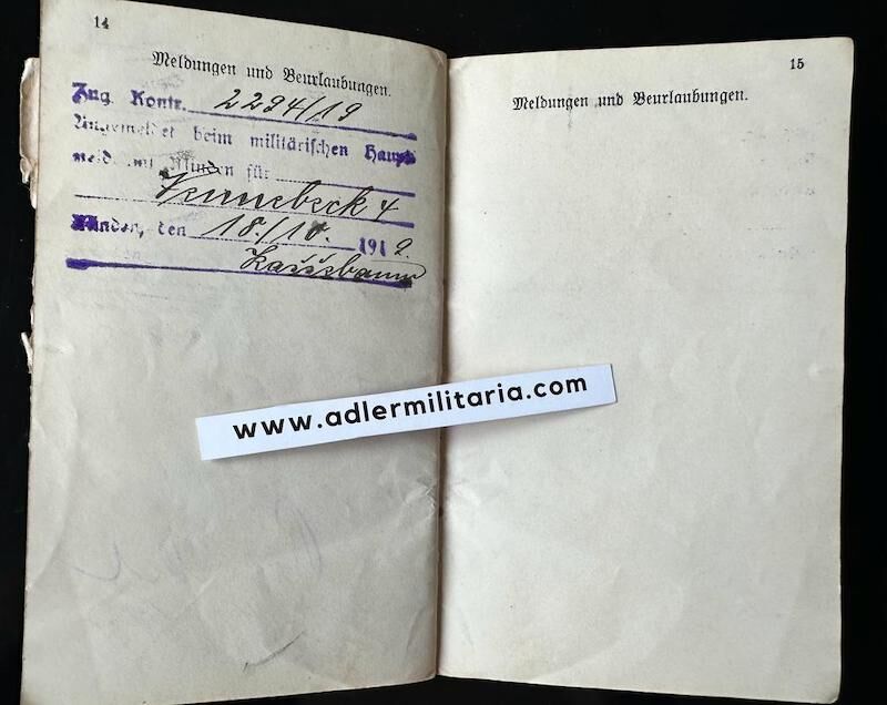 WW1 German Miliärpass - Gefreiter Wilhelm Kühne - Infanterie-Regiment Prinz Friedrich der Niederlande (2. Westfälisches) Nr. 15 - Iron Cross - Wounds Badge - Verdun - Image 23