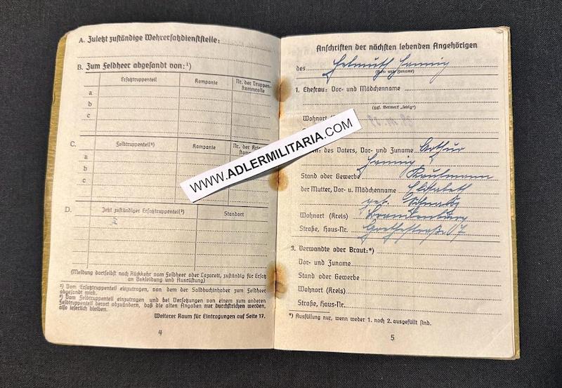 WWII German Soldbuch Medal Grouping - Obefr Helmut Hannig - Das Verdienstkreuz - Wehrmacht-Nachrichten-Kommandantur 301 - Sofia - DRK Set (Sold) - Image 5