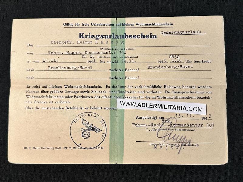 WWII German Soldbuch Medal Grouping - Obefr Helmut Hannig - Das Verdienstkreuz - Wehrmacht-Nachrichten-Kommandantur 301 - Sofia - DRK Set (Sold) - Image 10