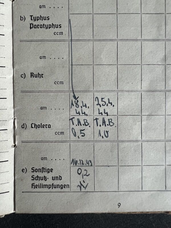WWII German Waffen SS Soldbuch - SS-Pz-Gren Otto Hamm - LSSAH - Ardennes 1944/45 (Reserved) - Image 12