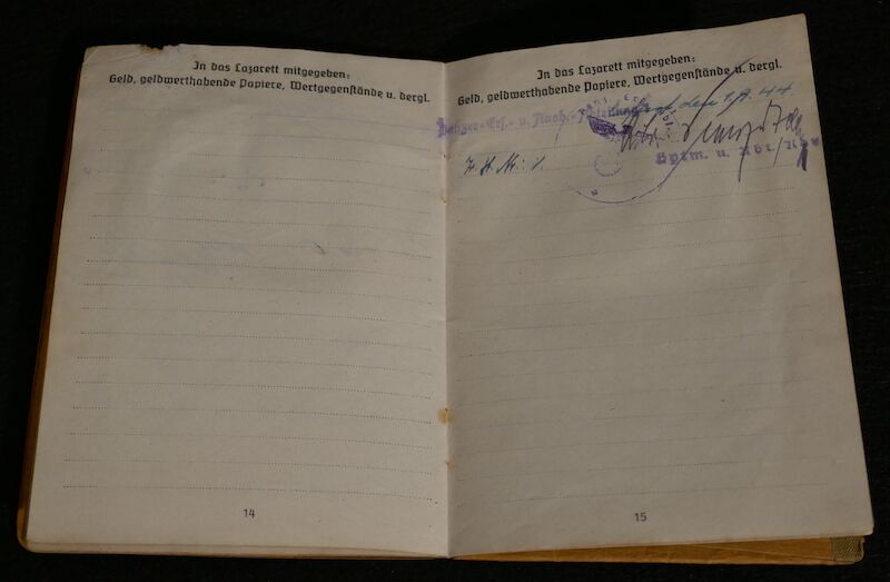 WWII German Panzer Soldbuch - Oberleutnant Hans Kurt Vetter (Swiss Born) - Panzer Regiment 2 & Panzer Lehr Regiment - Fought against US 101st Airborne Division at Bastogne - Ardennes & Holland - Ultra Rare (Sold) - Image 11