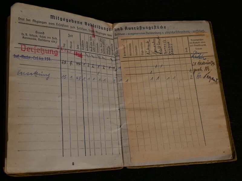 WWII German Soldbuch - Grenadier Pregant - Hoch und Deutschmeister - "Operation Spring Awakening" - Hungary 1945 (Sold) - Image 6