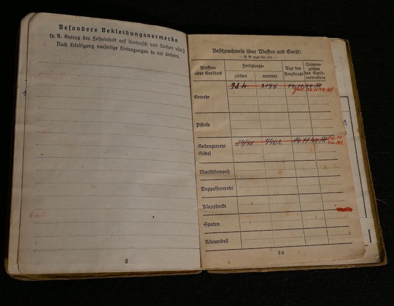 WWII German Soldbuch - Grenadier Pregant - Hoch und Deutschmeister - "Operation Spring Awakening" - Hungary 1945 (Sold) - Image 7