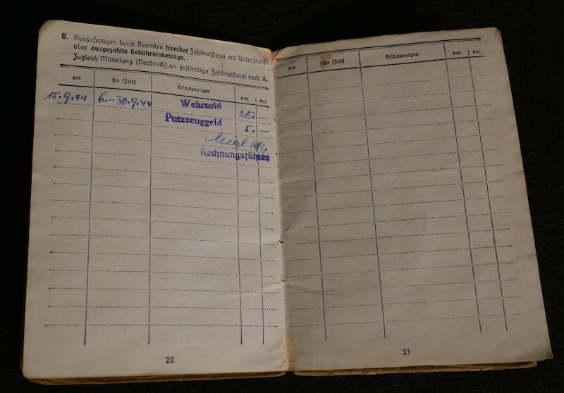 WWII German Soldbuch - Grenadier Pregant - Hoch und Deutschmeister - "Operation Spring Awakening" - Hungary 1945 (Sold) - Image 15