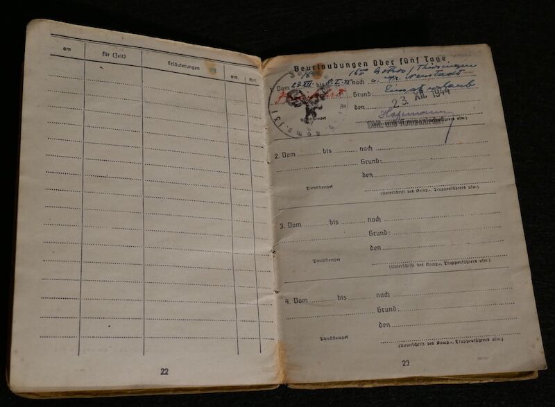 WWII German Soldbuch - Grenadier Pregant - Hoch und Deutschmeister - "Operation Spring Awakening" - Hungary 1945 (Sold) - Image 16