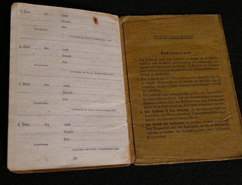 WWII German Soldbuch - Grenadier Pregant - Hoch und Deutschmeister - "Operation Spring Awakening" - Hungary 1945 (Sold) - Image 17