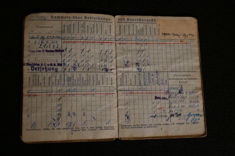 WWII German Army Soldbuch - Gefr Vetter - Finnish in German Army - Grenadier Regiment 1121 - 533 VGD - Fought against US Army in France - - Image 15