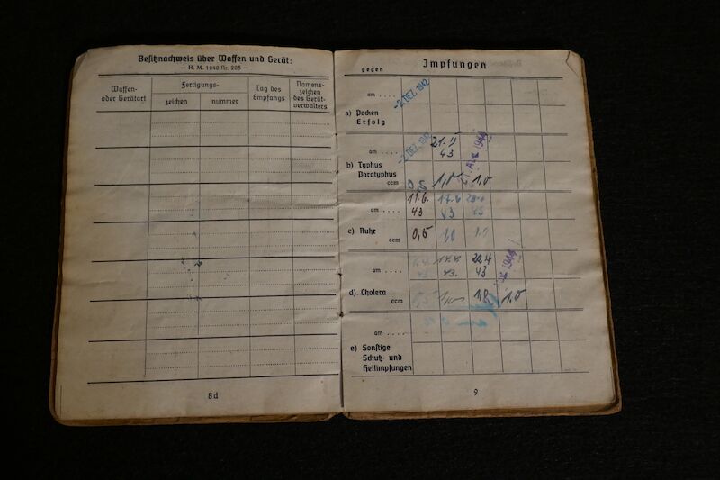 WWII German Army Soldbuch - Gefr Vetter - Finnish in German Army - Grenadier Regiment 1121 - 533 VGD - Fought against US Army in France - - Image 12