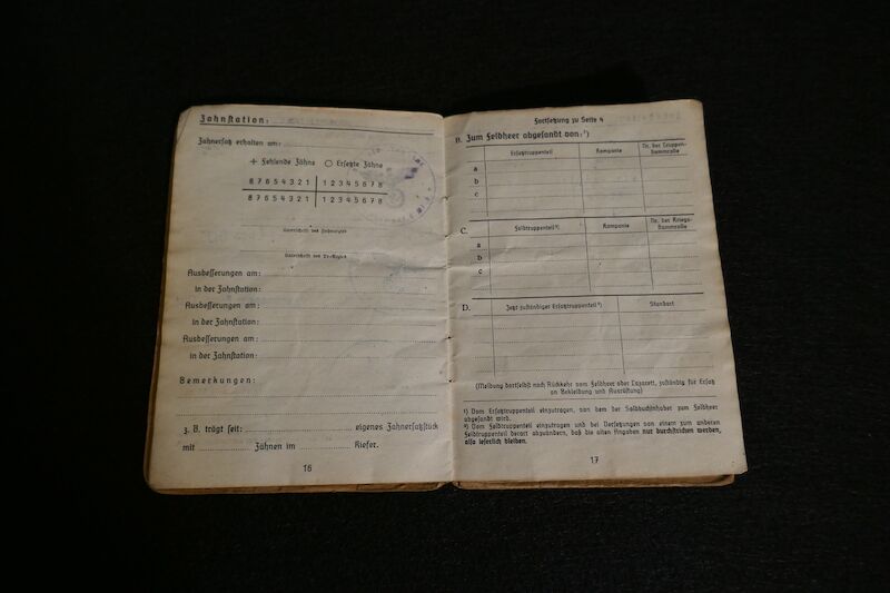 WWII German Army Soldbuch - Gefr Vetter - Finnish in German Army - Grenadier Regiment 1121 - 533 VGD - Fought against US Army in France - - Image 8