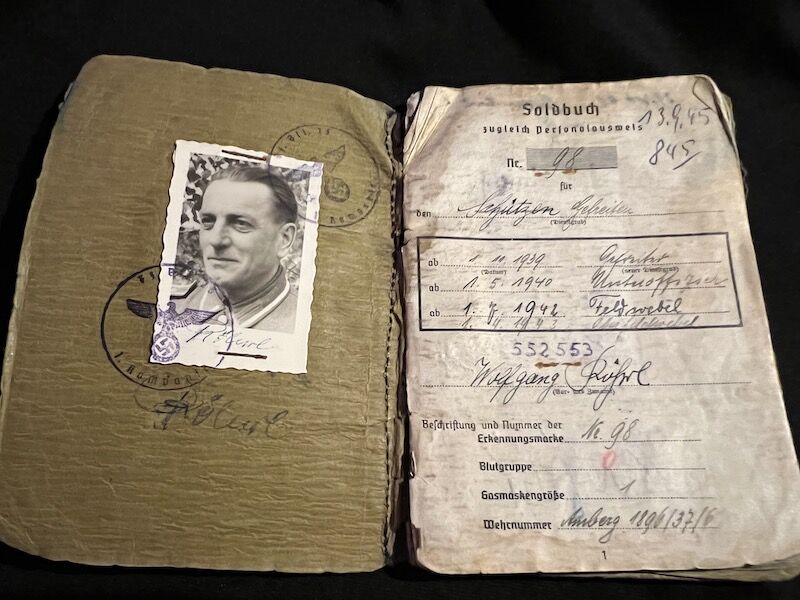 WWII German Soldbuch - Oberfeldwebel Rohrl - France 1944 - Died as a POW in France - Depot 183 - St.Medard-en-Jalles (Gironde) - 11th Panzer Division - Feldzeug Batl 23 - Buried in Berneuil - Iron Cross - Image 5