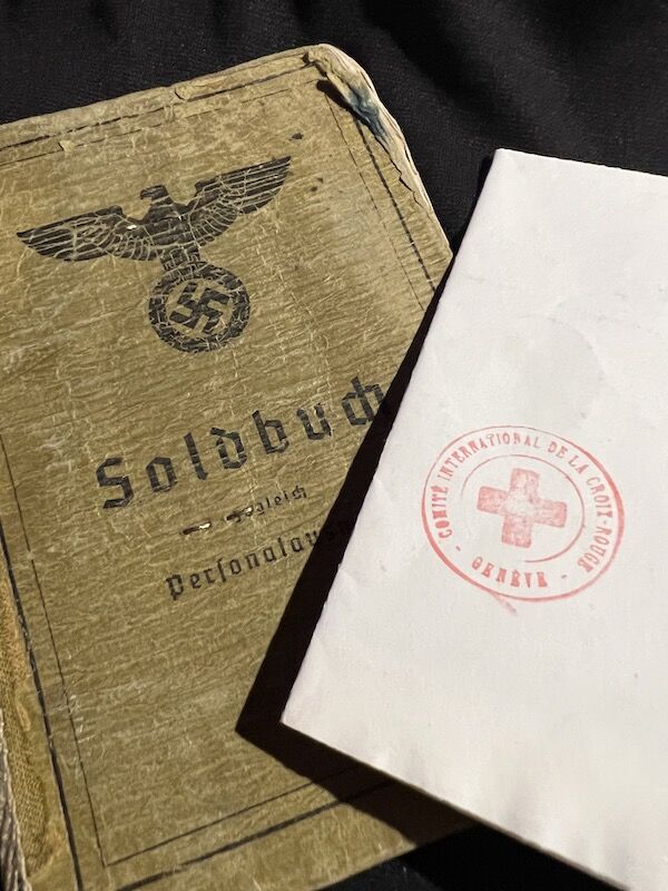 WWII German Soldbuch - Oberfeldwebel Rohrl - France 1944 - Died as a POW in France - Depot 183 - St.Medard-en-Jalles (Gironde) - 11th Panzer Division - Feldzeug Batl 23 - Buried in Berneuil - Iron Cross - Image 25