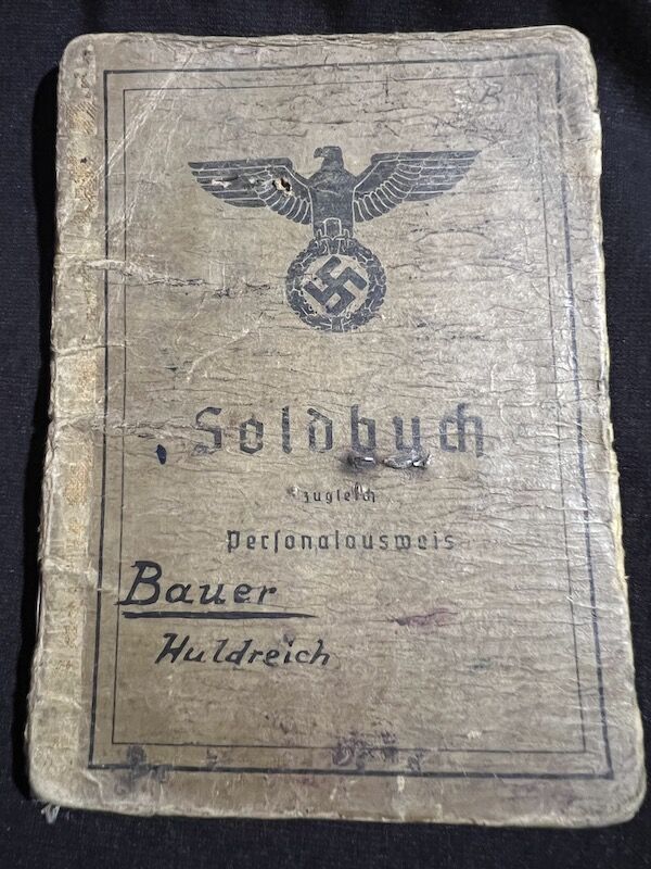 WWII German Soldbuch - Gefreiter Bauer - Grenadier Regiment 116 (9 Inf Div) - Machine Gun Team - 19 Volks Grenadier Division - West Wall 1945 - Fought against US Troops (Sold) - Image 2