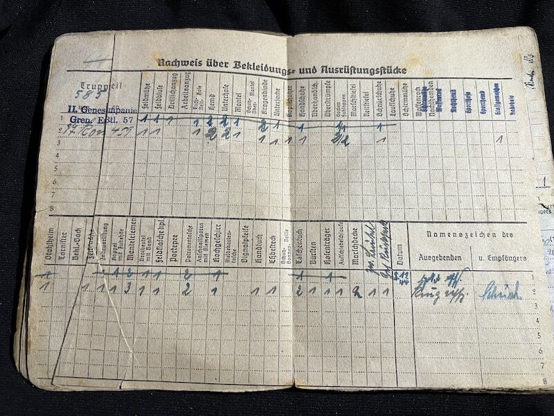 WWII German Soldbuch - Gefreiter Bauer - Grenadier Regiment 116 (9 Inf Div) - Machine Gun Team - 19 Volks Grenadier Division - West Wall 1945 - Fought against US Troops (Sold) - Image 10