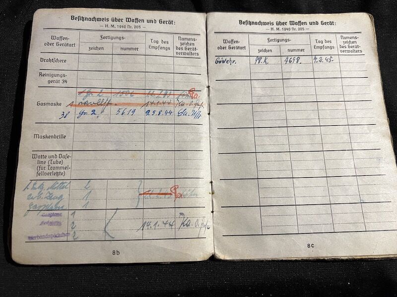 WWII German Soldbuch - Gefreiter Bauer - Grenadier Regiment 116 (9 Inf Div) - Machine Gun Team - 19 Volks Grenadier Division - West Wall 1945 - Fought against US Troops (Sold) - Image 13