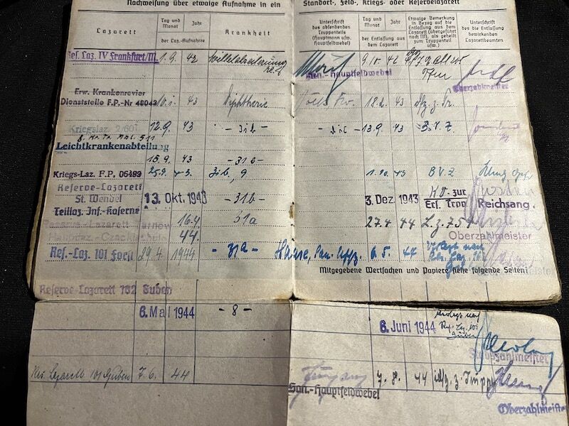 WWII German Soldbuch - Gefreiter Bauer - Grenadier Regiment 116 (9 Inf Div) - Machine Gun Team - 19 Volks Grenadier Division - West Wall 1945 - Fought against US Troops (Sold) - Image 16