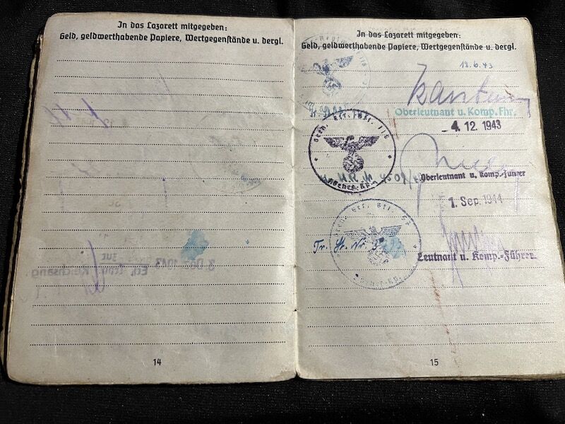 WWII German Soldbuch - Gefreiter Bauer - Grenadier Regiment 116 (9 Inf Div) - Machine Gun Team - 19 Volks Grenadier Division - West Wall 1945 - Fought against US Troops (Sold) - Image 17