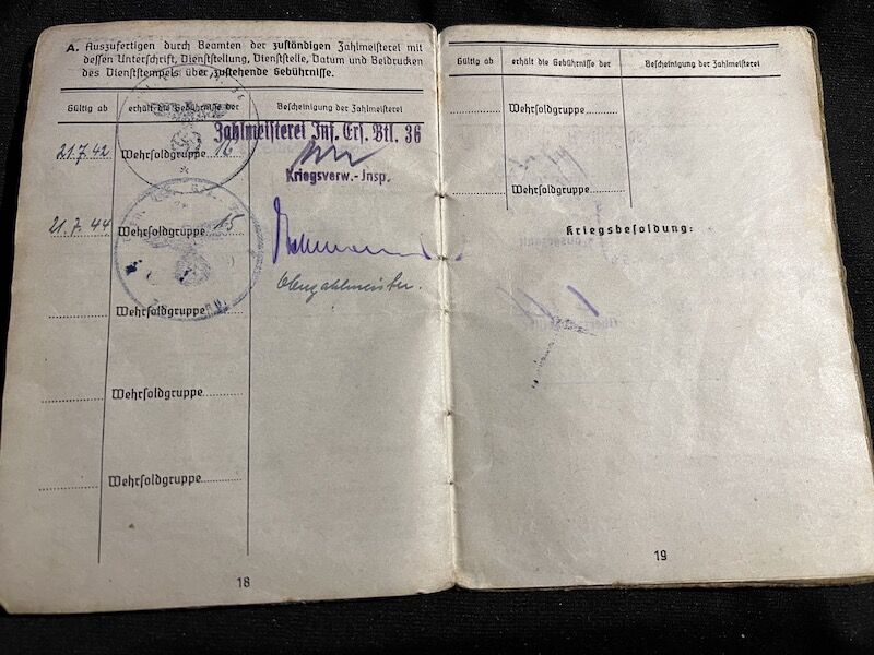 WWII German Soldbuch - Gefreiter Bauer - Grenadier Regiment 116 (9 Inf Div) - Machine Gun Team - 19 Volks Grenadier Division - West Wall 1945 - Fought against US Troops (Sold) - Image 19